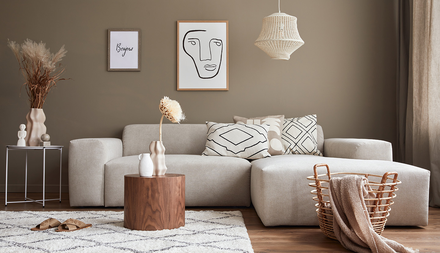Hero Gallery Module_ Brown and White Living Room